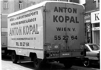 Kopal Möbelwagen aus der Anfangszeit